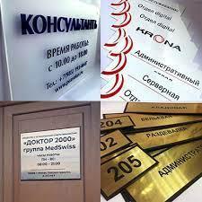 Есіктегі кеңсе тақтайшалары