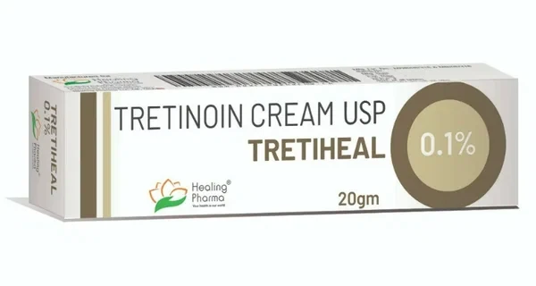 Третиноин 0,1% ( Tretinoin cream Healing Pharma ) крем для лечения прыщей и омоложения кожи 20 гр - фото 1 - id-p116047529