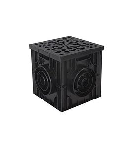 Пластмасса торы бар жинақтағы 300х300 пластикалық жаңбыр қабылдағыш, кл. А15 (қара)