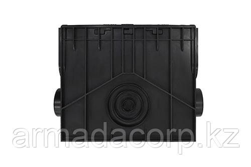 Пескоуловитель 100 h419 пластиковый в сборе с решеткой 100 чугунной щелевой С250, фото 2