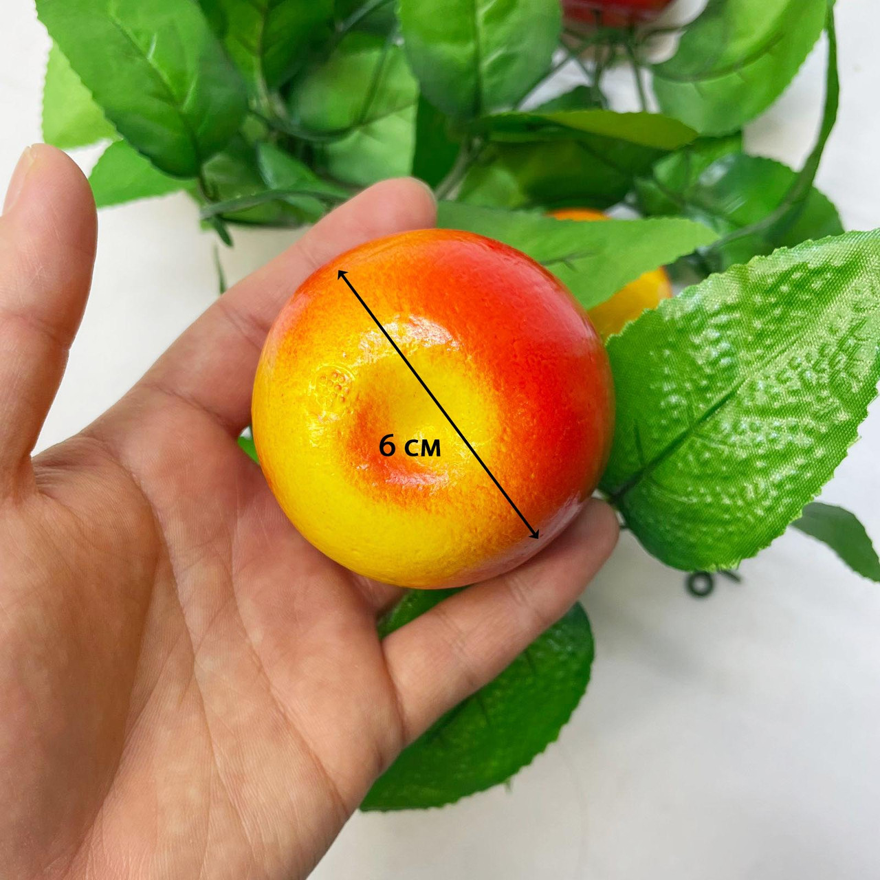 Искусственные фрукты яблоки 260 см подвесные красно желтые - фото 4 - id-p116047722