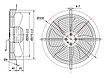 Вентилятор осевой MaEr Micro-motor YDWF68L25P4-250, 1100 м3/час, фото 3