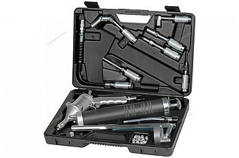 Шприц плунжерный пневматический с поворотом рукоятки, 400 мл, с насадками в кейсе