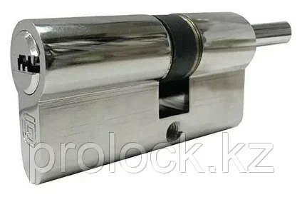 Дверной цилиндр ГАРДИАН GS (56/56 вертушка) 112 мм, 5 кл никель - фото 2 - id-p116051052