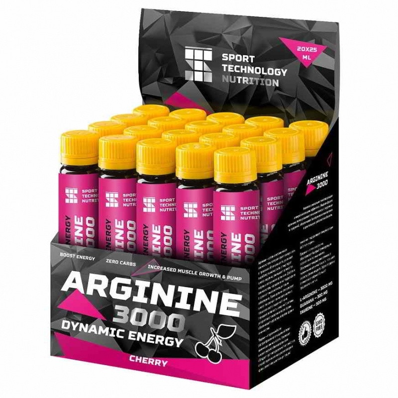 Предтренировочный комплекс Arginin 3000, 25 ml, НПО Спортивные Технологии blackcurrant & cranberry - фото 1 - id-p114103636