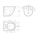 Унитаз подвесной BELBAGNO AMANDA-TOR 50см со смывом TORNADO, фото 10