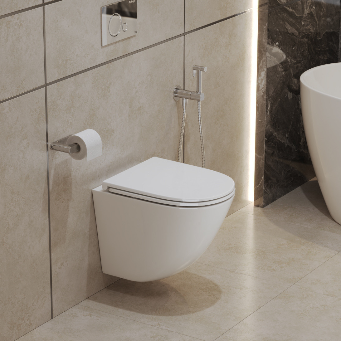 Унитаз подвесной BELBAGNO SFERA-TOR 50см со смывом TORNADO