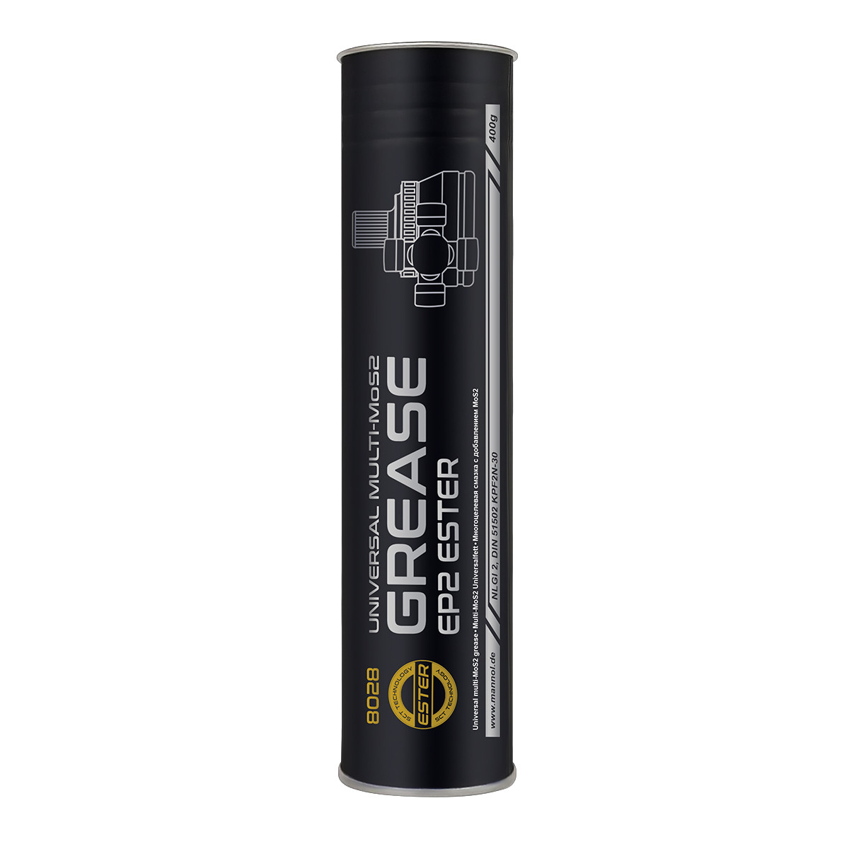 Универсальная литиевая смазка 8028 MANNOL EP-2 MULTI MOS2 GREASE EP2 400 гр., фото 1