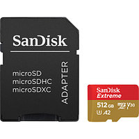 Карта памяти SanDisk Extreme 512gb(160/90) UHS-I microSDXC с адаптером SD (SDSQXA1-512G-AN6MA)