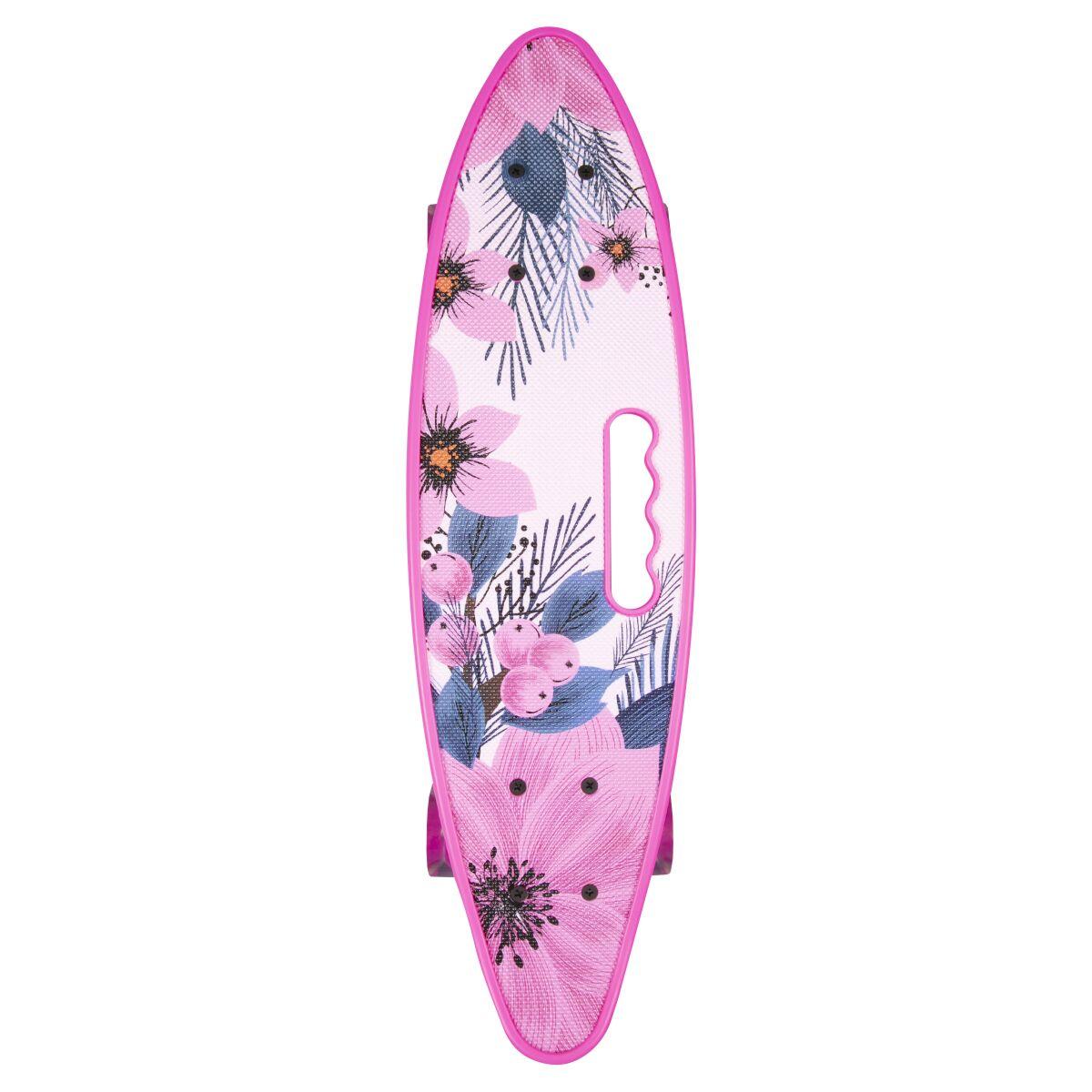 Скейт-пенниборд маленький цветной с ручкой 104 - фото 1 - id-p115990303