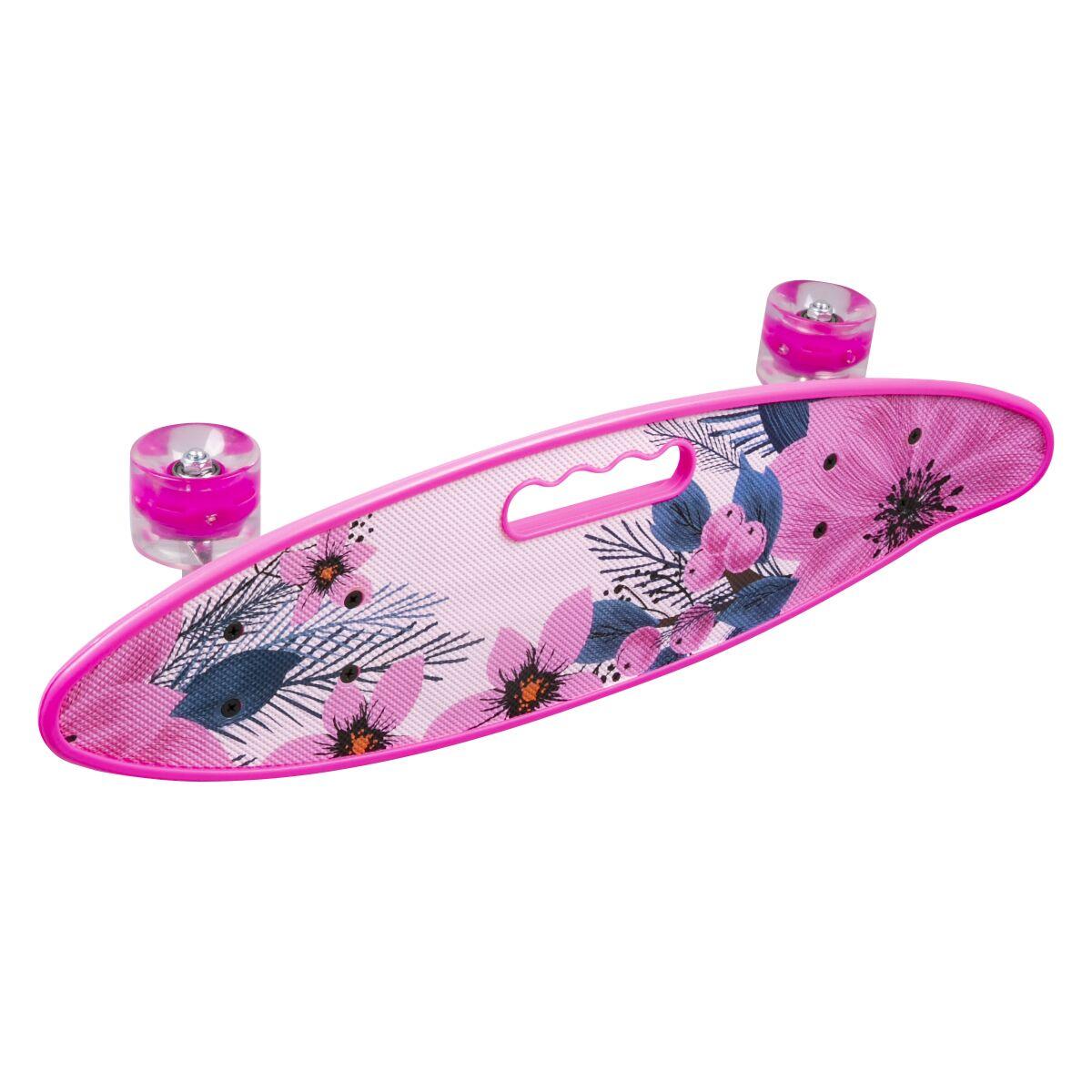 Скейт-пенниборд маленький цветной с ручкой 104 - фото 3 - id-p115990303