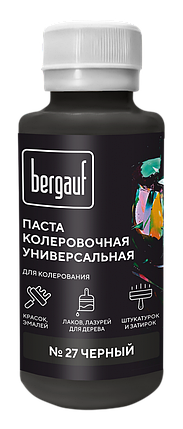 Бергауф, Паста колеровочная универсальная, "ЧЁРНЫЙ" 0.1л, фото 1