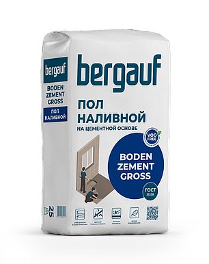 Наливной пол BODEN ZEMENT GROSS (БОДЕН ЦЕМЕНТ ГРОСС), 25 кг, Bergauf, фото 1