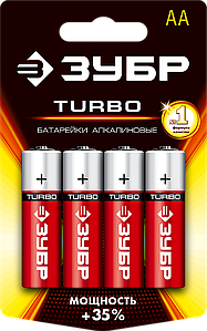 Батарейки ″TURBO″ алкалиновые, AA, 1,5В 59213N