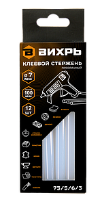 Клеевой стержень Вихрь 7x100 мм, 12 шт