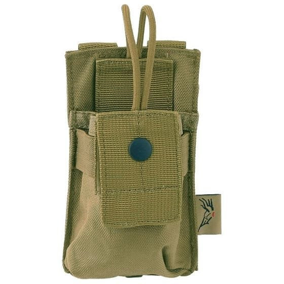 Подсумок длинный FLYYE для радиостанции Цвет - Хаки. Материал - Cordura 1000, фото 1