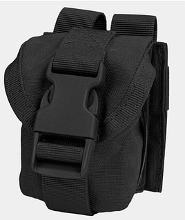 Подсумок одинарный закрытый FLYYE для ручной гранаты Цвет - Черный. Материал - Cordura 1000