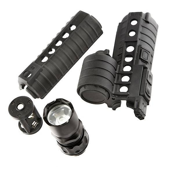 Цевье eM500A с фонарем для М4 Element Черный (Арт.: ELE-EX203), фото 1