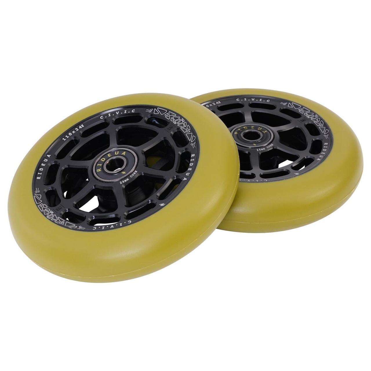 Колеса urbanArtt Civic 110 x 24mm Wheels Black/Army Green - фото 1 - id-p116061601