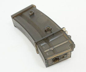 Магазин Cyma для автомата G36 M009. Механа, на 130 шариков. Корпус - Пластик. Цвет - Черный