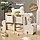 PITUSO Стеллаж для игрушек с ящиками Doggie,Beige/Бежевый+желтый,125*33*89h, фото 4