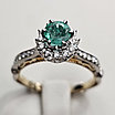 Золотое кольцо 18р изумруд 0.81Сt бриллианты 0,30Сt, фото 3