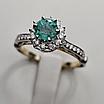 Золотое кольцо 18р изумруд 0.81Сt бриллианты 0,30Сt, фото 9