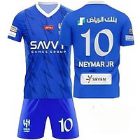 Детская домашняя футбольная форма Аль-Хиляль Эр-Рияд NEYMAR JR номер 10 футболка, шорты 2023-2024