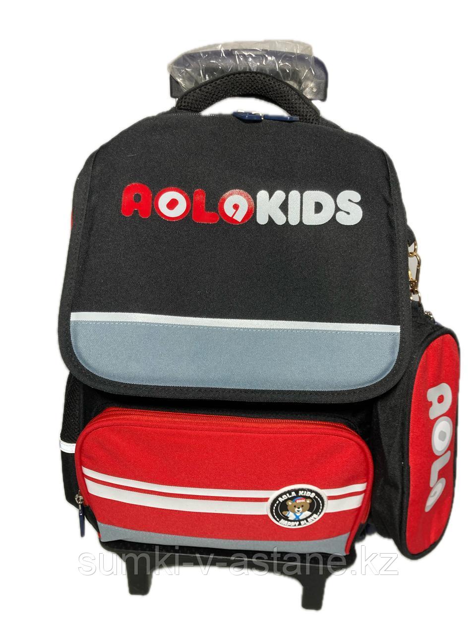 Школьный рюкзак на колёсах с выдвижной ручкой, для мальчика, в начальные классы. - фото 4 - id-p100368363