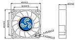 Кулер вентилятор DC 12V двойной шариковый подшипник 40х40х10 2pin, фото 9