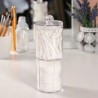 Органайзер для ватных палочек прозрачный двойной