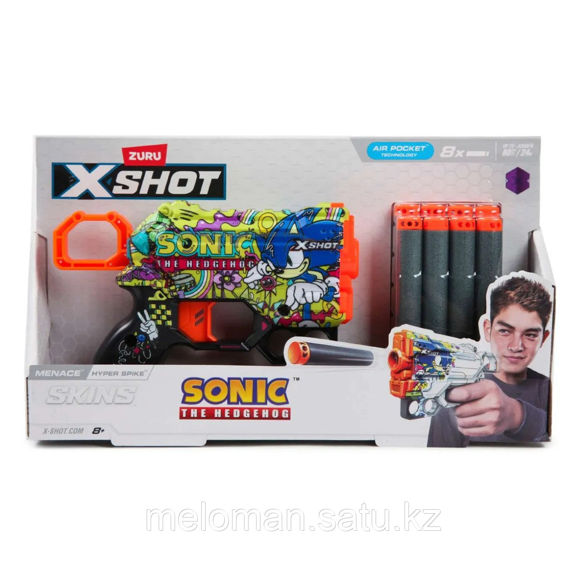 X-Shot: Skins. Бластер Menace Sonic - Hyper Spike с 8 стрелами - фото 6 - id-p116076471