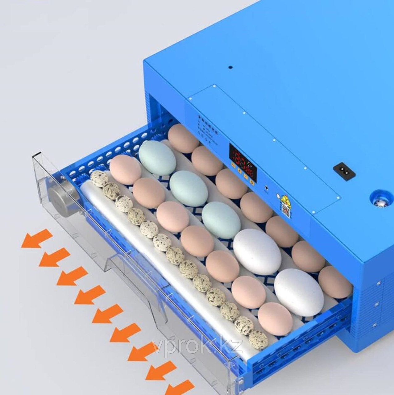 Инкубатор "Сhicken 64" на 64 яйца с функцией автоматического пополнения воды и регулировкой роликов - фото 2 - id-p116076930