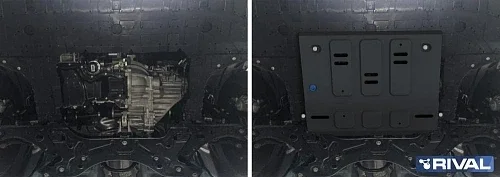 Защита картера и КПП Rival для Geely Emgrand SS11 2023 н.в., фото 3
