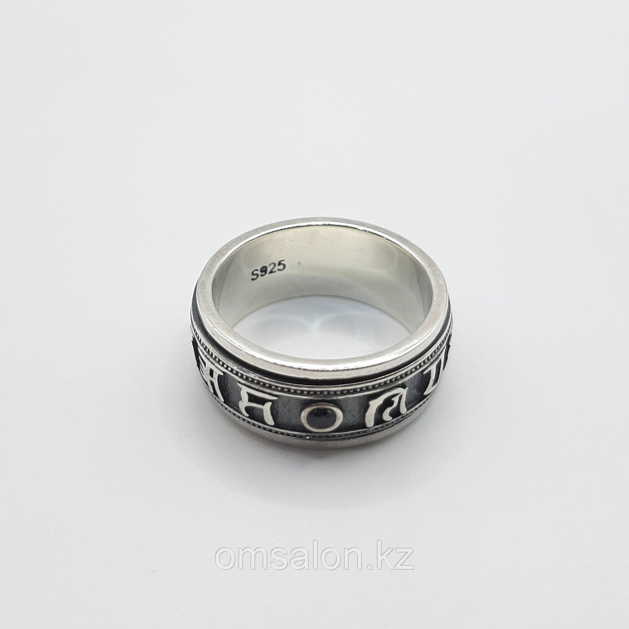 Кольцо с мантрой, серебро 925