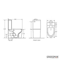 Унитаз - компакт Grossman GR-4450S (605x380x825), фото 3