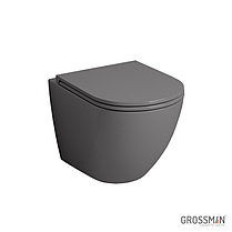 Унитаз подвесной Grossman GR-4455GMS серый матовый, фото 4