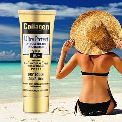 Солнцезащитный крем Wokali Collagen Ultra Protect Dry Touch 3 в 1 SPF 60+, 100 мл