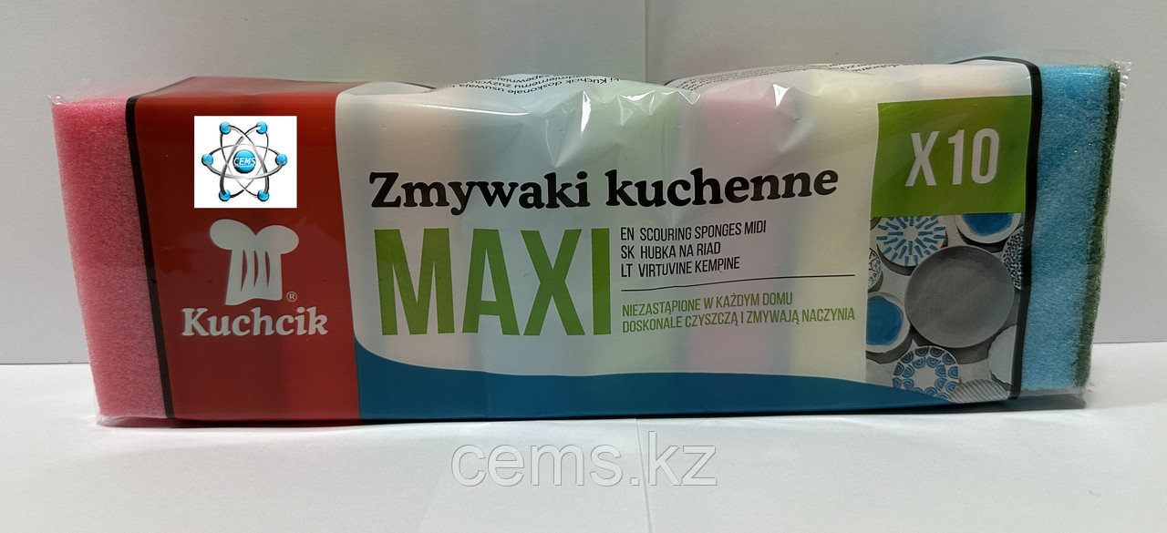 Губка для посуды Kuchcik Maxi, 10 шт - фото 1 - id-p92091779