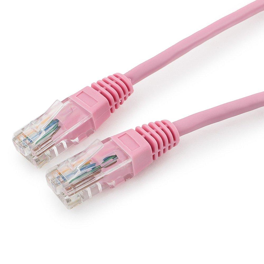 Патч-корд UTP Cablexpert PP12-0.5M/RO кат.5e 0.5м литой многожильный (розовый) - фото 1 - id-p116079890