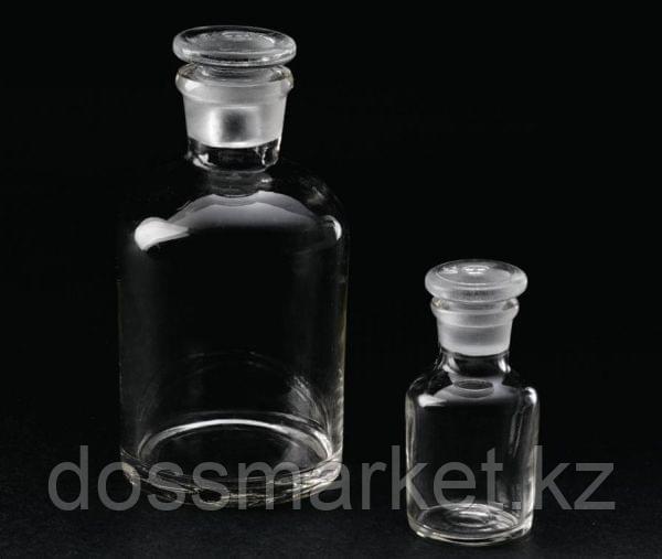 Склянка с притертой пробкой 30 мл узкое горло светлая - фото 1 - id-p116080222