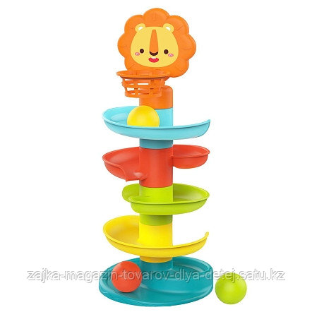 HUANGER Игрушка развивающая Горка для шариков Лев (+3 шара)