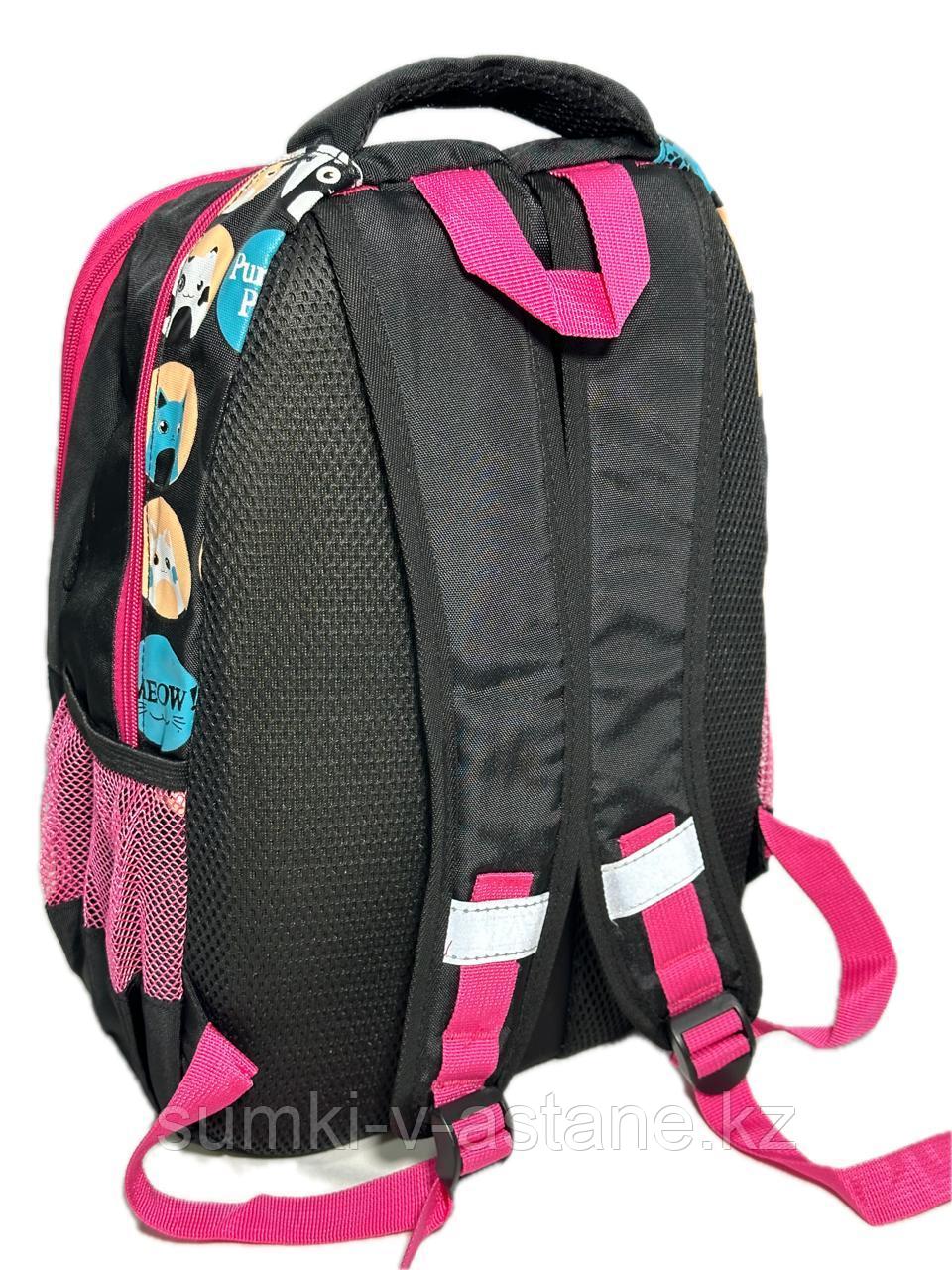 Школьный рюкзак для девочек в начальные и средние классы. Высота 39 см, ширина 27 см, глубина 16 см. - фото 6 - id-p116080348