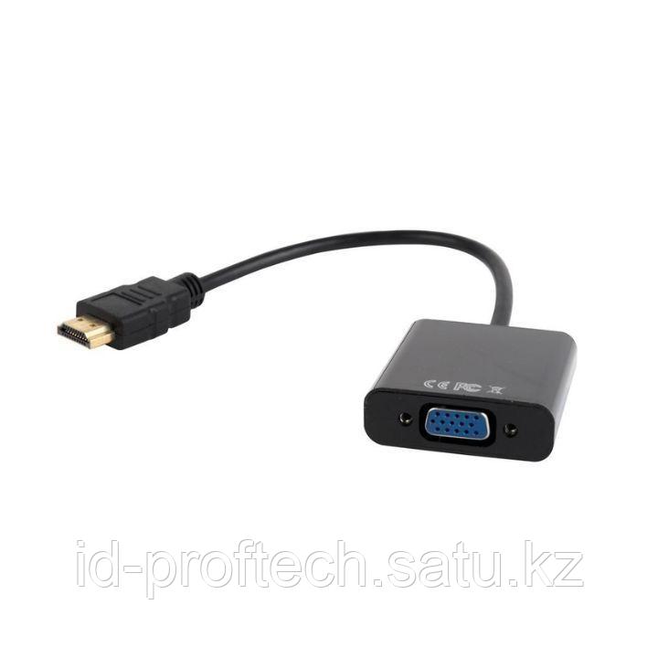 Кабель HDMI - VGA Cablexpert A-HDMI-VGA-03, 19M-15F, длина 15см, аудиовыход Jack3.5 - фото 1 - id-p116080869