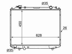 Радиатор Ford Ranger USA 97-03 / Mazda B-Series 98-06 / BT-50 06-12 / Proceed 90-99