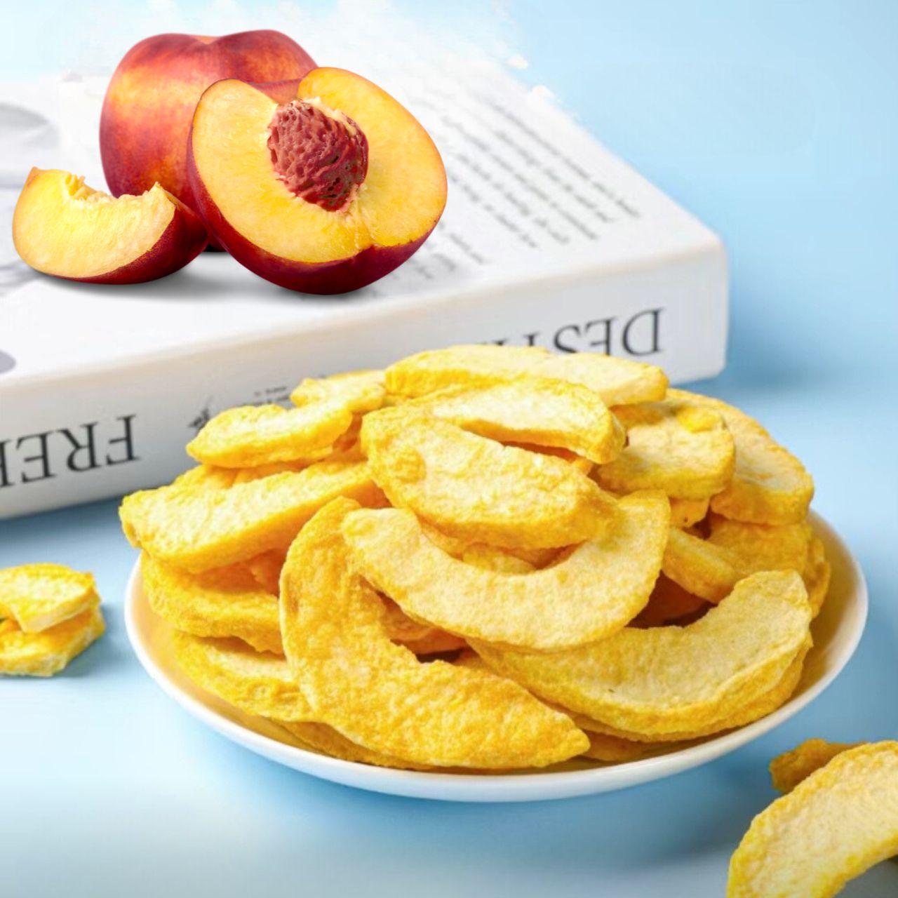 Персик 1000 грамм дольки желтый персик фрукт сублимированный слайсы фрукта - фото 1 - id-p109992605