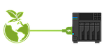 Экологичное энергоемкое потребление сетевого хранилища ASUSTOR NAS. Позволяет экономить потребление электроэнергии.