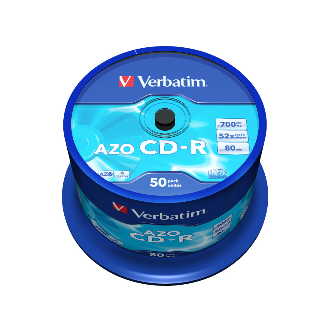 Диск CD-R Verbatim (43343) 700MB 52х 50шт в упаковке Незаписанный - фото 2 - id-p112061983
