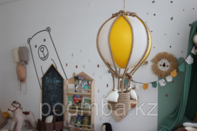 Аэростат - Воздушный шар в детскую комнату Желтый 30 см, фото 2