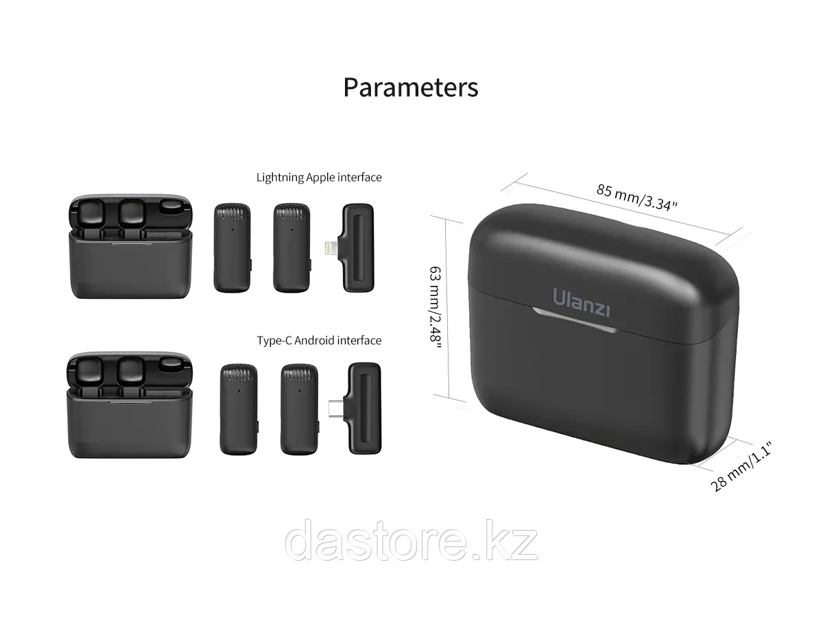 ULANZI ULANZI J12 type-C (STARK), Беспроводной петличный микрофон